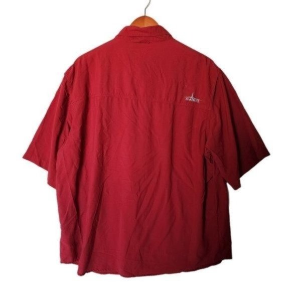 HABIT Men Kestrel Creek Solar Factor UPF 30 Short‎ Sleeve XL Red Hiking - Picture 6 of 8